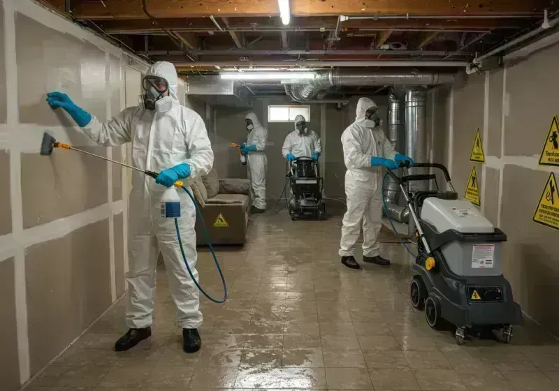 Basement Moisture Removal and Structural Drying process in Alexander County, IL